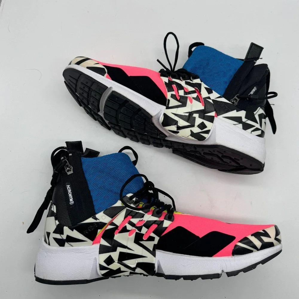 Nike Air Presto Mid Acronym Racer Pink Photo Blue AH7832-600 Mens Size M